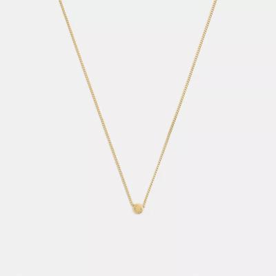 COACH女士锁骨链铆钉吊坠项链可调节长度百搭潮款