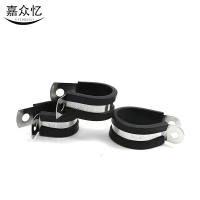嘉众忆 不锈钢连胶条喉箍 R型管夹电缆夹 16mm JZY-R16 个