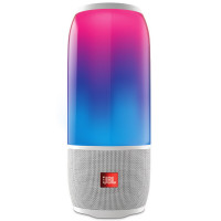 JBL Pulse3 音乐脉动3 炫彩蓝牙小音箱 低音炮 便携迷你音响 防水设计 珍珠白【保税仓发货】