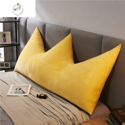 网红床上长靠枕床头板软包卧室双人公主皇冠靠垫抱枕可拆洗大靠背舒适主义