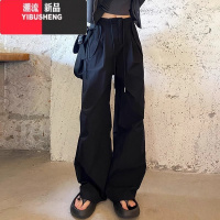 YIBUSHENG工装裤女季2024新款高腰降落伞裤休闲阔腿裤速干美式运动裤冲锋