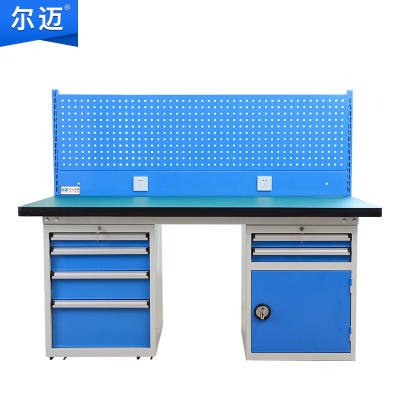 尔迈 重型钳工工作台防静电操作台工厂车间多功能维修工具台 1.8米 J款