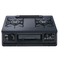 日本原装进口PALOMA/百乐满台式液化气燃气灶EVERCHEF无水双面烤黑色台面 PA-370WA-R-13A