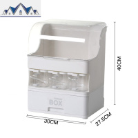 调料盒防油带盖套装家用组合装厨房用品多功能盐味精糖收纳置物架 三维工匠收纳盒