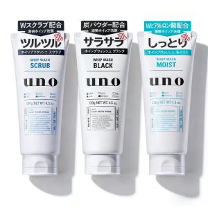 UNO吾诺男士洗面奶控油清爽去角质去黑头洁面乳130g 三支装