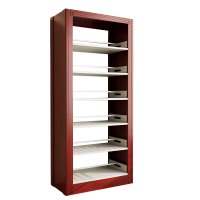 臻远ZY4072636 钢制书架红色资料架 双面6层一列一组 1000*450*2000mm