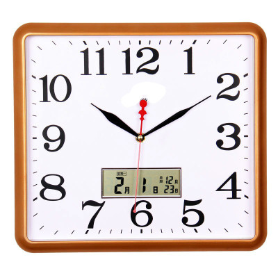 铭侣挂钟客厅静音挂钟简约创意钟表客厅卧室挂表方形石英钟现代时钟表