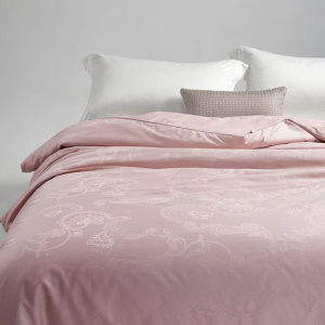 高端100%桑蚕丝80支长绒棉蚕丝被子贡缎提花春秋被冬被子母被被芯