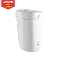 瑞沃 瑞沃 垃圾桶卫生间塑料公用家用客厅卧室厨房带盖大号纸巾筒餐厅果皮箱 PL-151040白色