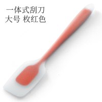 可高温一体式大号硅胶刮刀奶油搅拌抹刀铲子牛轧糖烘焙工具 敬平 大号-枚红色