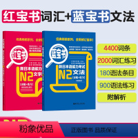 [正版]N2红宝书+蓝宝书.新日语能力考试文法+文字词汇详解练习 单词语法讲解练习真题华东理工二级解说新世界书籍日语n