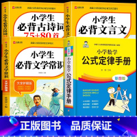 [全4册]数学公式定律手册+古诗词+文言文+文学常识 小学通用 [正版]小学数学公式定律手册 小学数学公式大全 彩图版