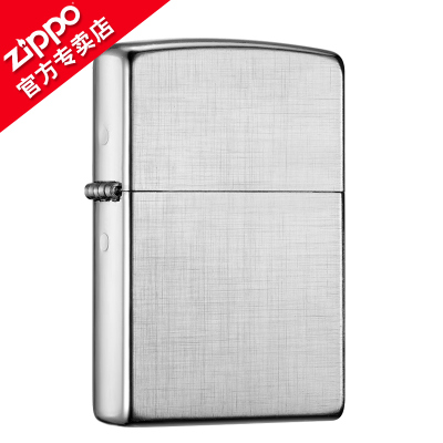 ZIPPO防风打火机经典亚麻纹直布纹拉丝镀铬之宝正品男士刻字28181