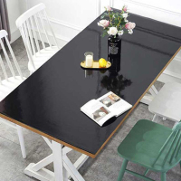 欧梦澜 黑磨砂桌布PVC软质塑料桌布1.5mm厚 60*120cm 张