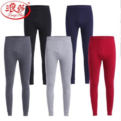 浪莎秋裤男单件秋冬中厚纯棉线裤紧身衬裤打底棉毛裤单件保暖秋裤