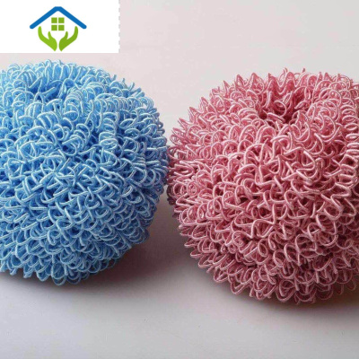 御蓝锦不伤锅不沾油-纳米清洁球厨房洗碗刷锅纤维不掉渣钢丝球清洁S器颜色随机发货3个彩球+长柄+短柄