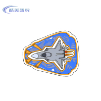 酷美智悦 长春航展纪念品织唛刺绣魔术贴9 8*8cm 个