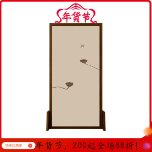 森美人客厅进实木隔断屏风移动卧室遮挡家用小户型入户平风玄关