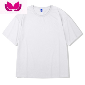 七斓夏季新款白色打底T恤短袖t恤加肥加大码男装胖子宽松情侣半袖