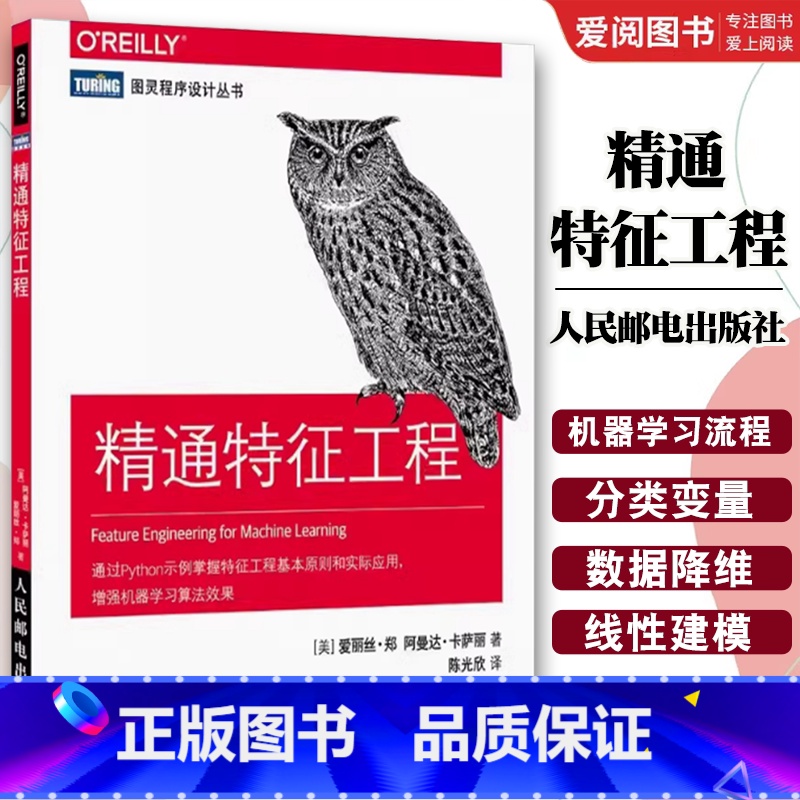 精通特征工程 [正版]精通特征工程 人民邮电 人工智能教程机器学习 Python算法通过Python示例掌握特征工程基本