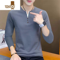 YANXU男长袖t恤春装上衣服秋衣内搭男装潮流2023新款打底衫体桖I