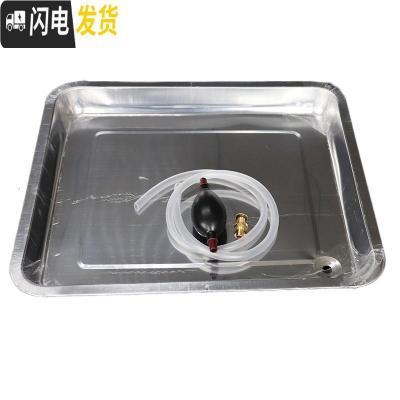 三维工匠不锈钢茶盘排水配件嵌入式托盘接水茶盘功夫茶具茶桌漏水茶台底盘 304加厚托盘44.5*34.5*4.8cm