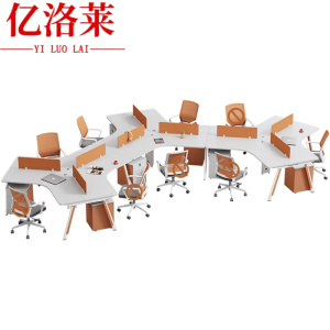 亿洛莱 九人职员桌+柜 4908*3924mm 套