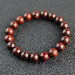 厂家直销天然印度小叶紫檀精致10mm佛珠手串顺纹高密度女款牛毛纹送女朋友老婆情人节七夕生日礼物