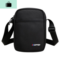 Bopai单肩包男商务小包休闲斜挎包竖款时尚牛津布潮小背包黑NEW LAKE 黑色男士斜挎包