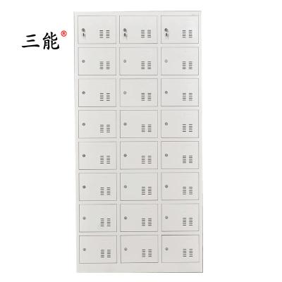 三能 (SAN NENG)加厚铁皮更衣柜 宿舍更衣柜 员工更衣柜 带锁储物柜 其他金属更衣柜 灰白24门