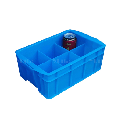 翌嘉YJ4120653 蓝色塑料收纳分格分类螺丝配件多格盒 6分格 355*225*127