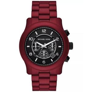 Michael Kors 男表 男士红色涂层多功能计时腕表 防水时尚潮流设计 送男友