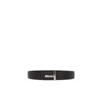 汤姆福特(Tom Ford)男士双面腰带可调节小牛皮时尚黑棕色两用搭扣