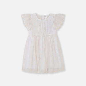 [1件3折]铅笔俱乐部2025夏装新款女童连衣裙儿童圆领公主裙中大童雪纺裙子