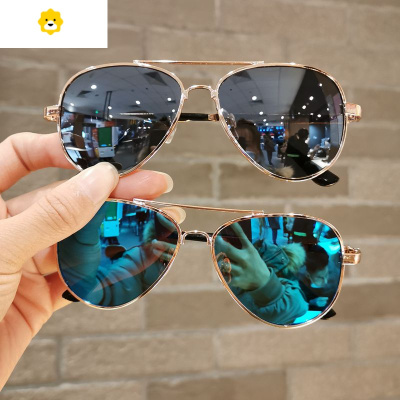 喻娄儿童墨镜时尚个性男童女孩潮酷太阳镜防紫外线宝宝眼镜反光蛤蟆镜儿童太阳镜