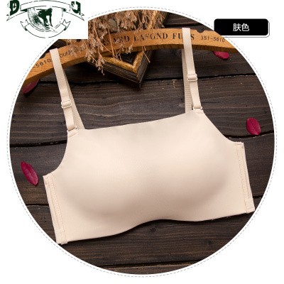 HLCOMAN裹胸防走光内衣女学生高中少女小胸平胸定型上托防下垂抹胸式文胸抹胸