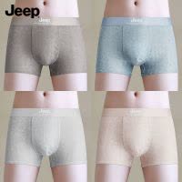JEEP/吉普内裤男冰丝无痕抗菌透气青少年大码四角裤头2025夏薄款