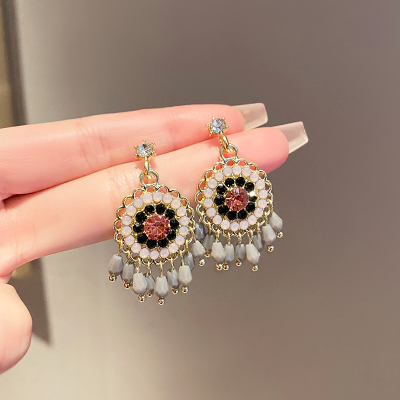 波西米亚复古民族风流苏耳环女2025新款独特耳饰轻奢高级感送女朋友老婆情人节七夕生日礼物