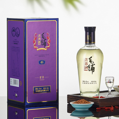 毛铺苦荞酒 紫荞 45度 500ml/瓶 高度白酒 礼盒装