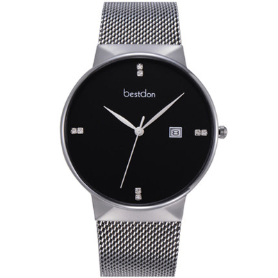 邦顿（Bestdon）手表男士时尚简约女士休闲潮流原宿风超薄防水精钢网带学生石英表情侣99100
