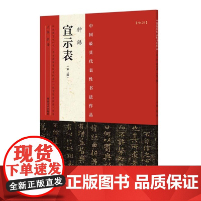 正版 中国代表性书法作品 钟繇《宣示表》 张海 河南美术出版社