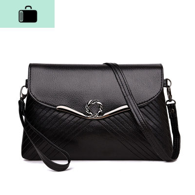 单肩挎包女士小背包软皮包2019新款女包斜挂包日韩版斜跨小包包。NEW LAKE 黑色女士单肩包