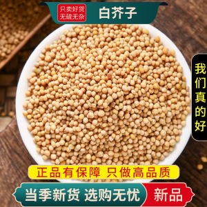 正品白芥子100克干货官方店白介子辣菜子芥菜子炒白芥籽泡茶泡水新货9260