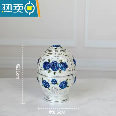 敬平欧式牙签盒按压式自动弹出创意家用餐厅牙签桶筒牙签罐不易褪色 银白兰花 送牙签