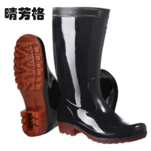 晴芳格 QFG-1 高筒通用均码 雨鞋 (计价单位:双) 黑色 防水防滑 轻便柔软 结实耐磨