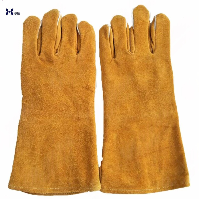 华敏 翻毛皮长手套 翻毛长 副 家务手套
