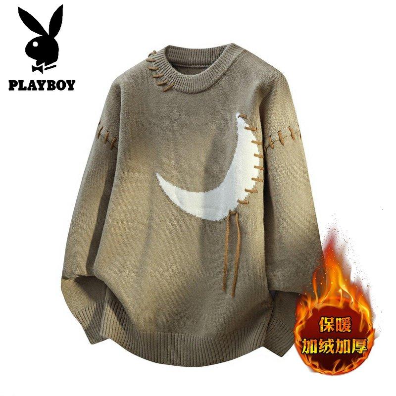 花花公子新款高品质[新款] 2025年秋冬款圆领针织毛衣男