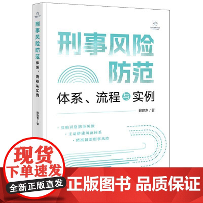 正版 刑事风险防范 体系 流程与实例 赖建东 著 法律出版社