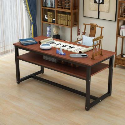 简易书法桌书画桌家用电脑桌毛笔专用写字台学生桌双层培训课桌椅定制