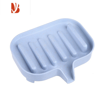 三维工匠肥皂盒可沥水不积水香皂盒子卫生间洗手台面防泡水放香皂托置物架 1个装 北欧蓝